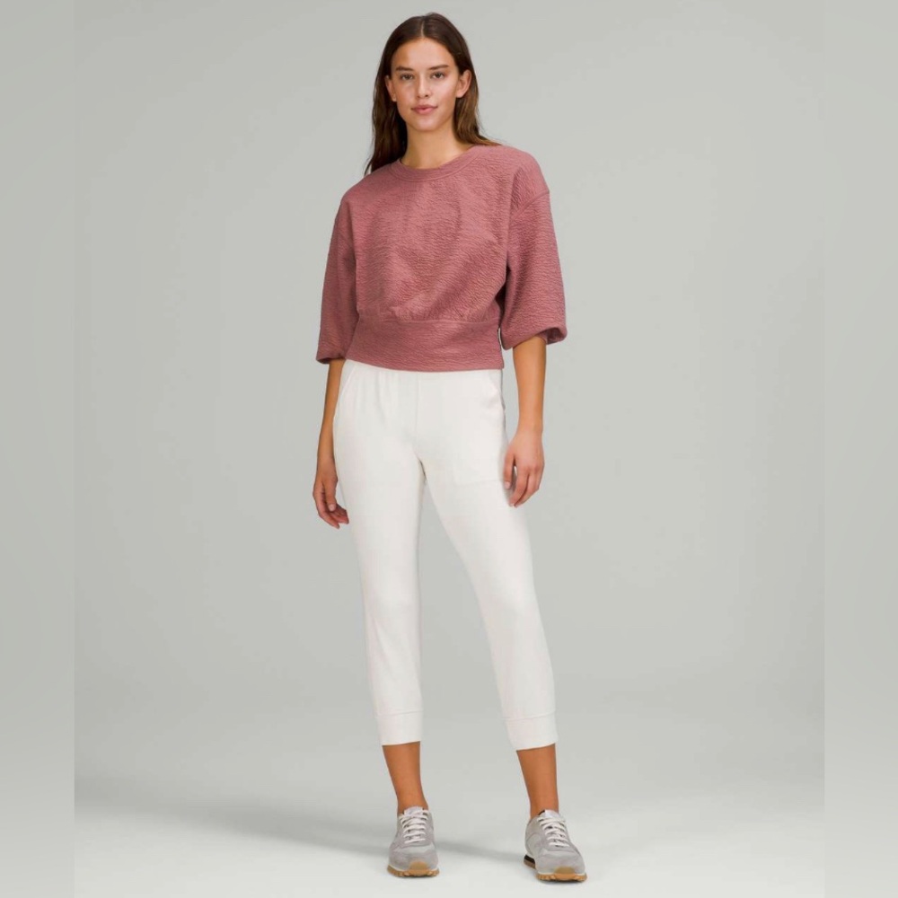 Lululemon Textured Crewneck Long Sleeve Pullover Size 8 Spiced Chai Athleisure